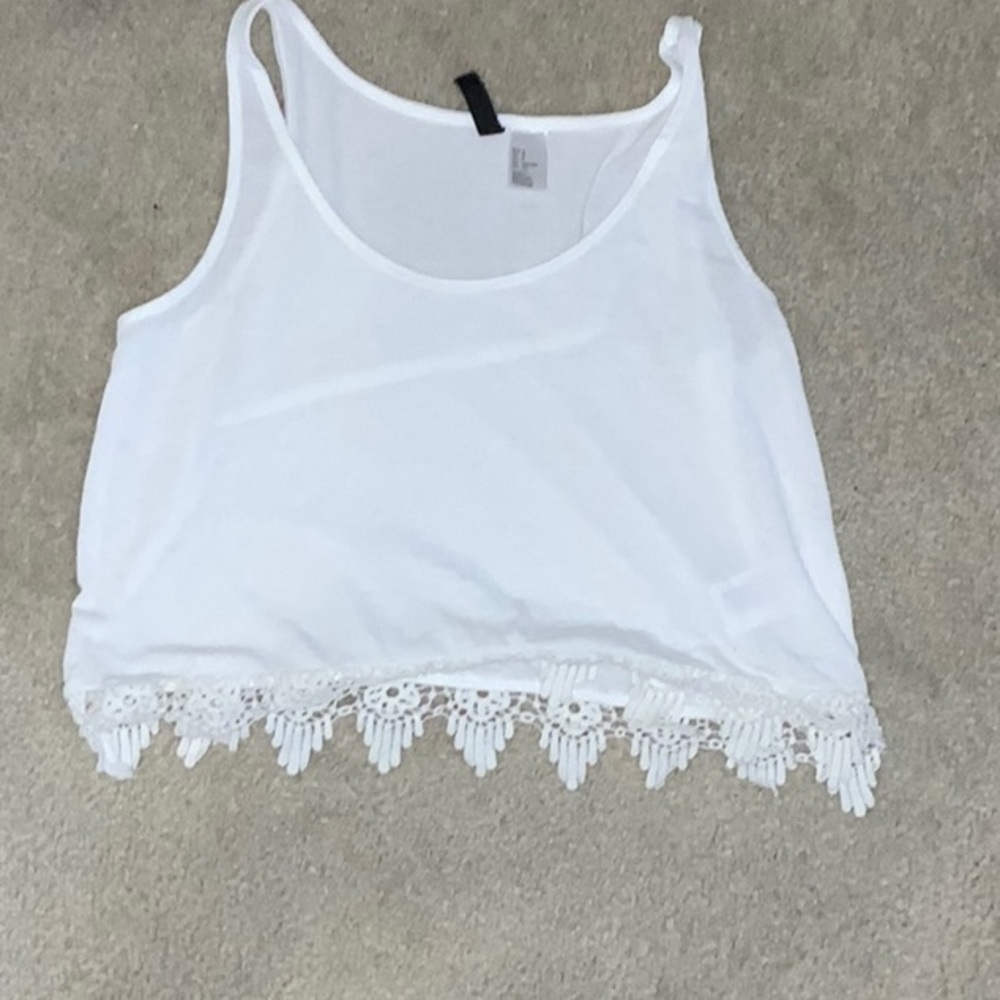 Womens crop top white